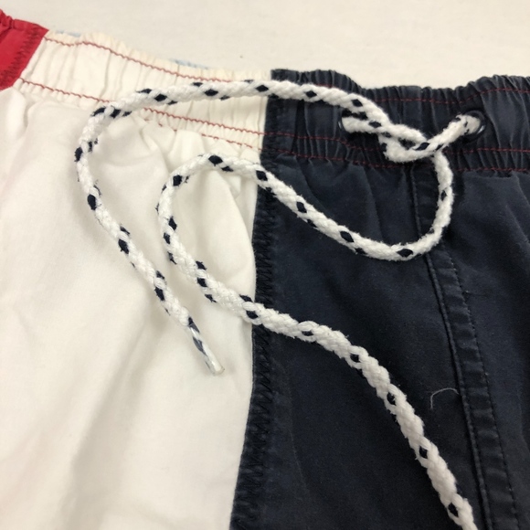 VINTAGE 1980's Red White & Blue Swim Trunks - Picture 3 of 5